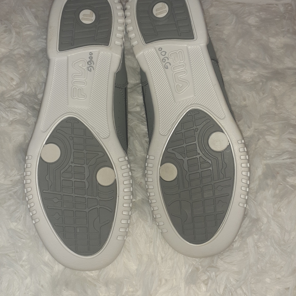 MENS Fila CLASSIC Low Top GRAY White Leather SZ 11 - Picture 7 of 8